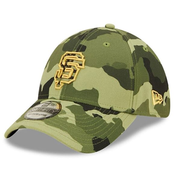 New Era San Francisco Giants 39Thirty Fitted Hat Armed Forces Day Gold Camo M - Picture 3 of 6